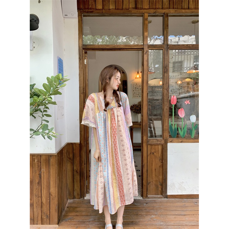 Váy suông họa tiết xinh xắn