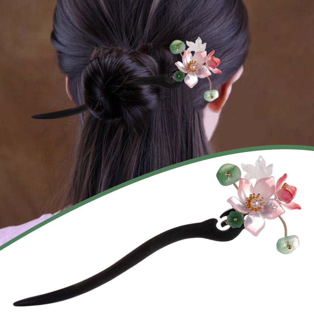 Trâm Cài Tóc Hình Hoa Sen Phong Cách Trung Hoa