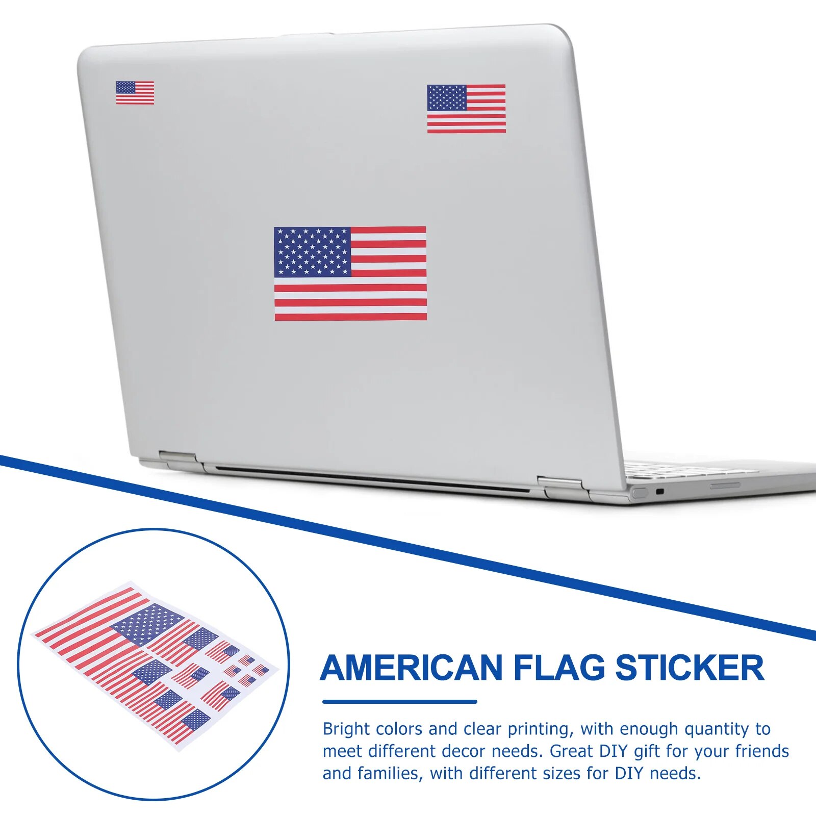 【Exclusive Limited Edition】 American flag sticker stripe USA patriotic stars decal window car festival.