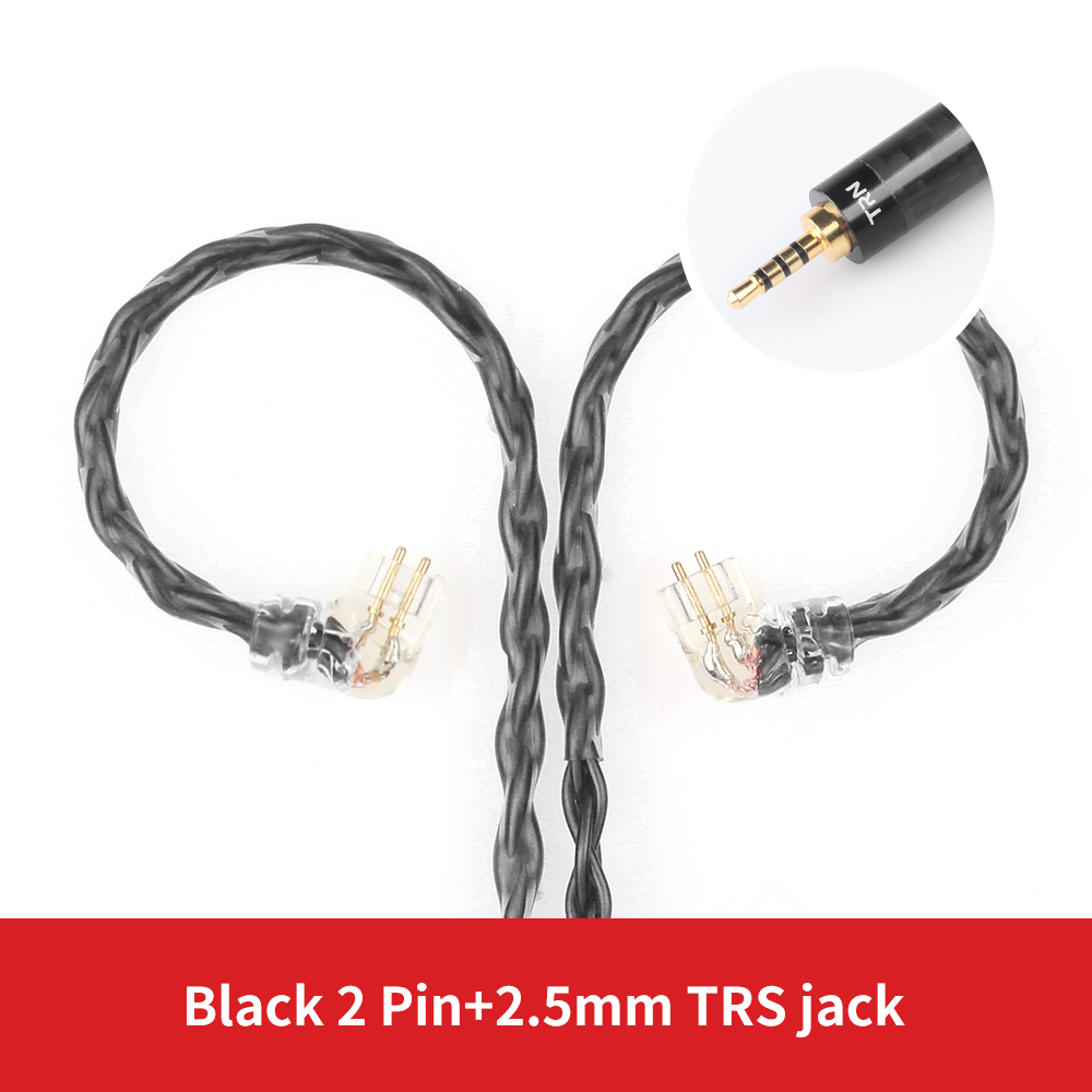 Trn t2 s 16 core silver plated hifi upgrade cable 3.5mm plug qdc connector - ảnh sản phẩm 2