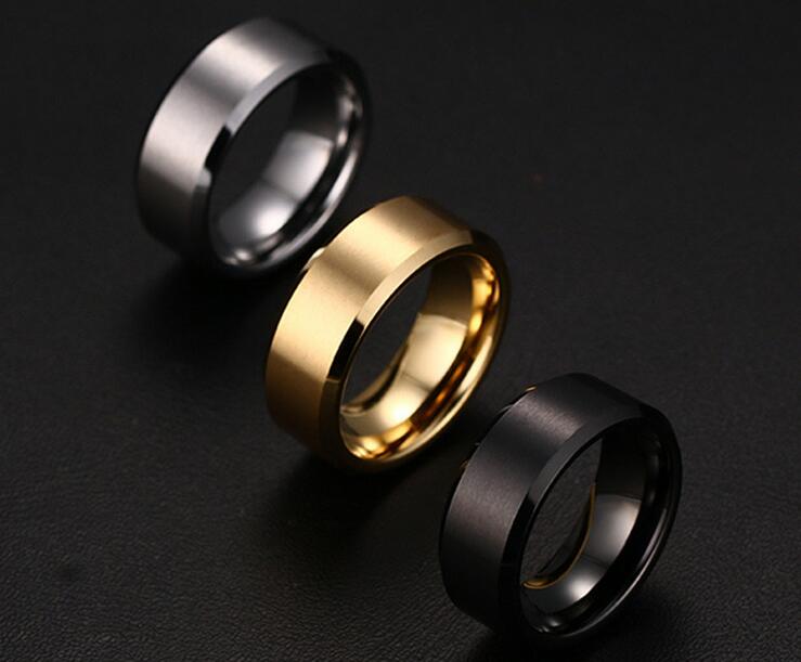 Fashion%20Classic%20Black%20Gold%20silver%20color%20Steel%20Ring%20%20Finger%20Ring%20For%20Man%20Wo%20Couple%20Wedding%20Bands%20-%20Image%203
