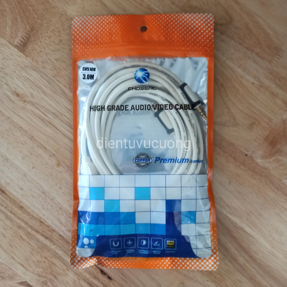 Dây 3.5mm Ra 2 Bông Sen CHOSEAL ( 10M )