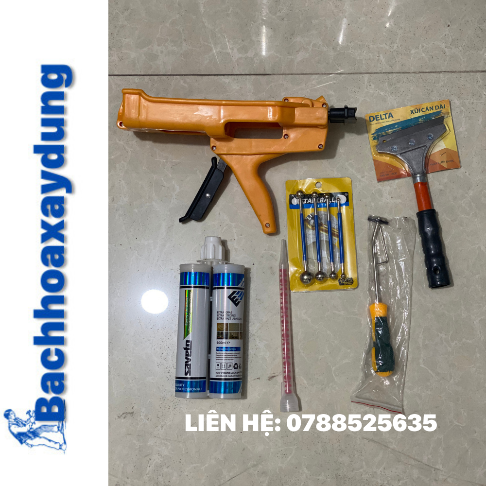 Súng bắn keo ron SAVETO Nhập Khẩu Cao Cấp (Sử dụng cho keo 2 thành phần)