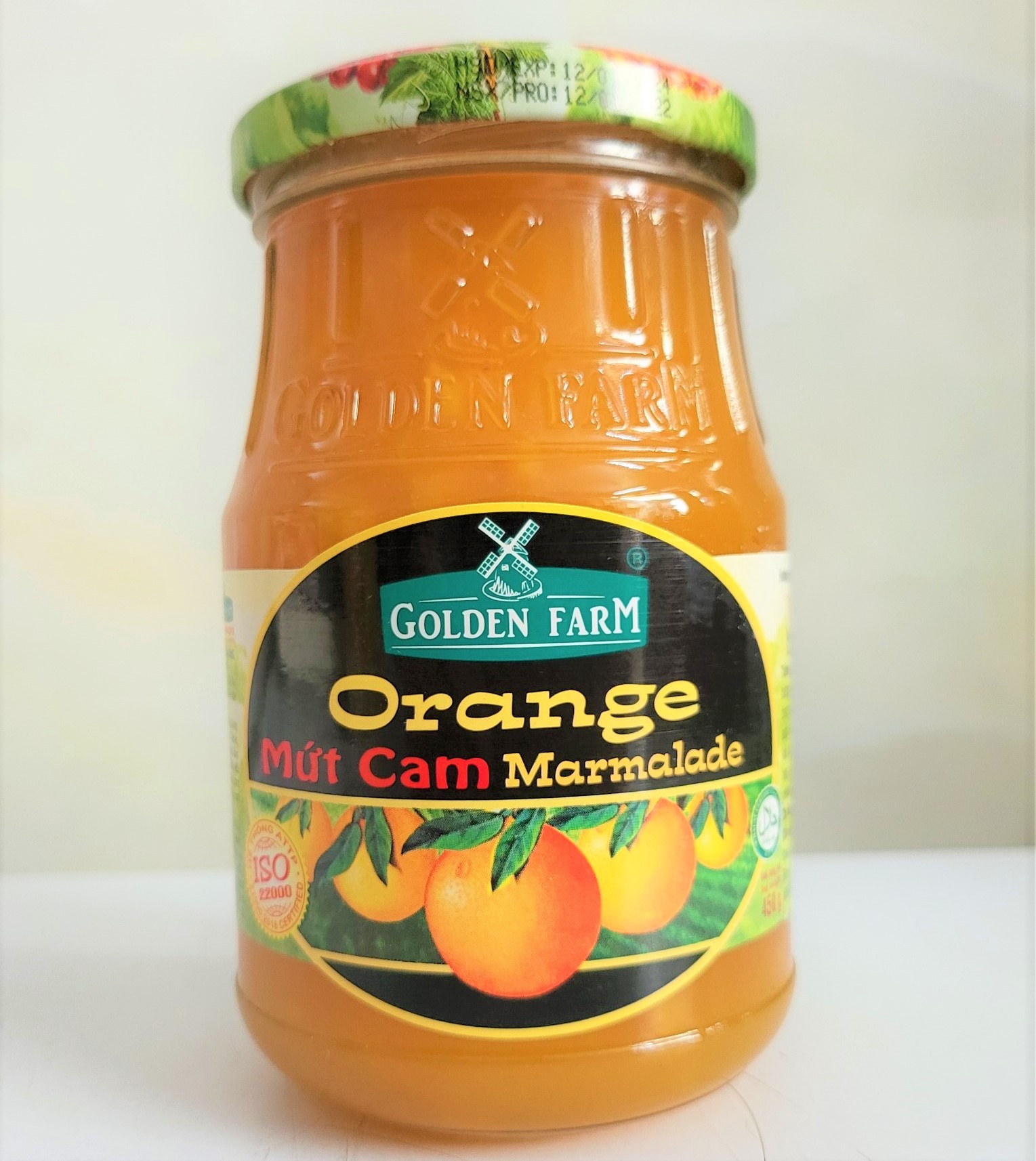 [Lọ 450g] MỨT CAM [VN] GOLDEN FARM Orange Marmalade (halal)