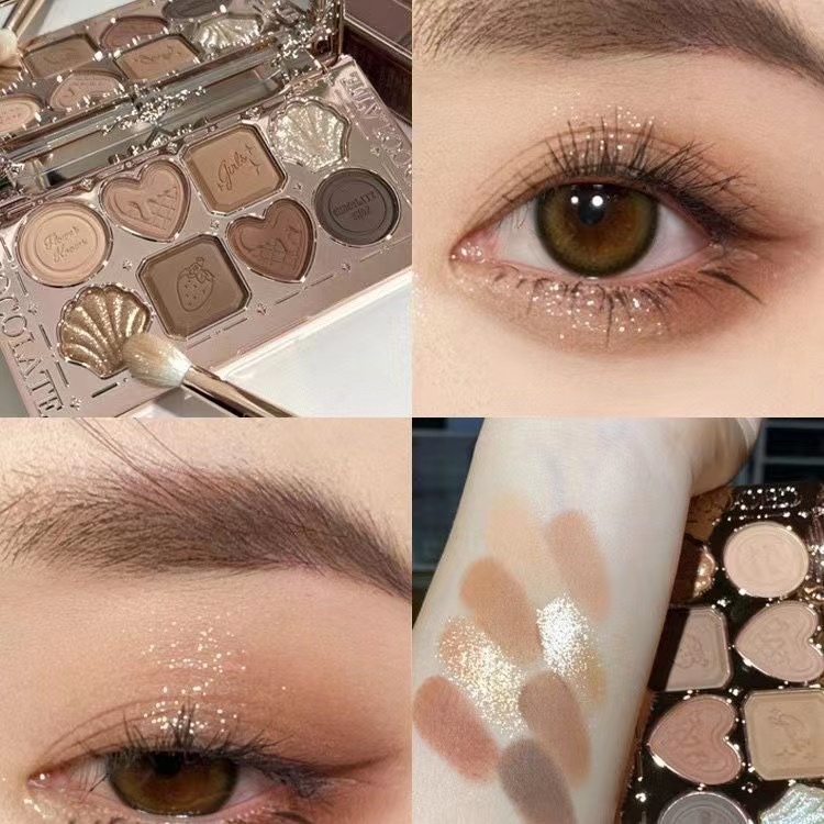 Flower Knows Chocolate Wonder-Shop Eight-Color Eyeshadow Palette