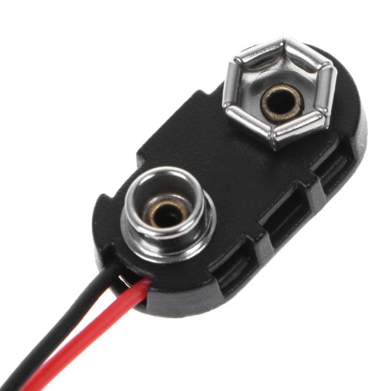 Đầu Kẹp Nối Pin PP3 9V 150mm Màu Đen Đỏ