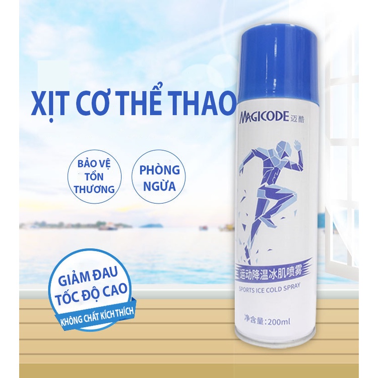 Xịt lạnh giảm đau thể thao magicode - chai 250ml