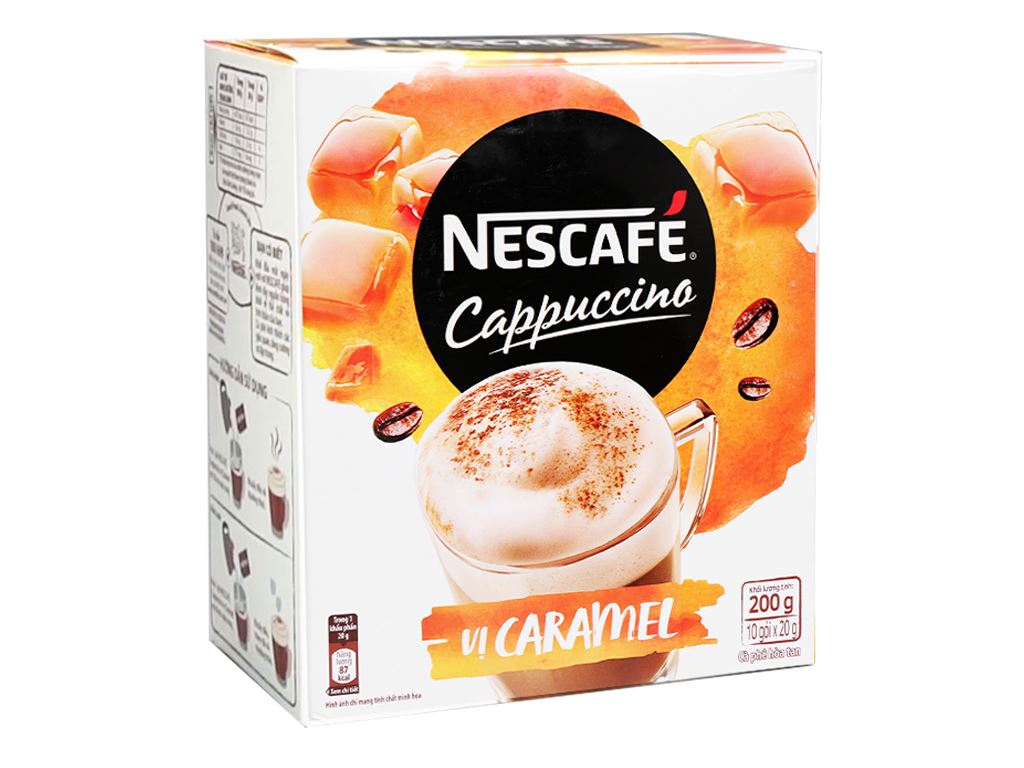 Cà phê Cappuccino NesCafé vị caramel 200g