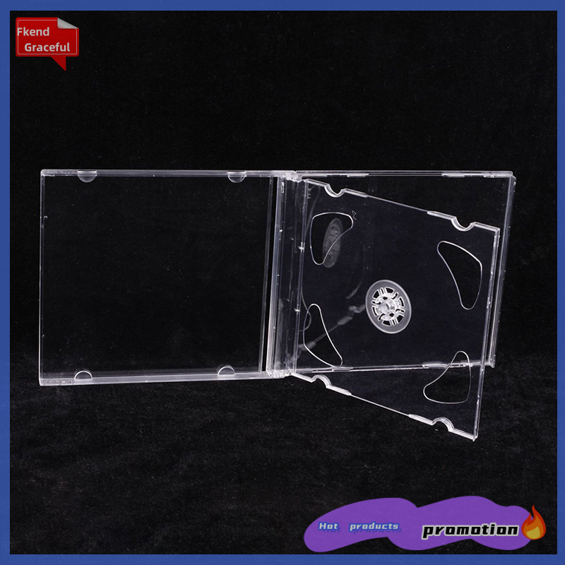 Fkend đáy trong suốt hộp CD rỗng CD trường hợp nhựa PP CD trường hợp CD trường hợp công suất 1-2 đĩa