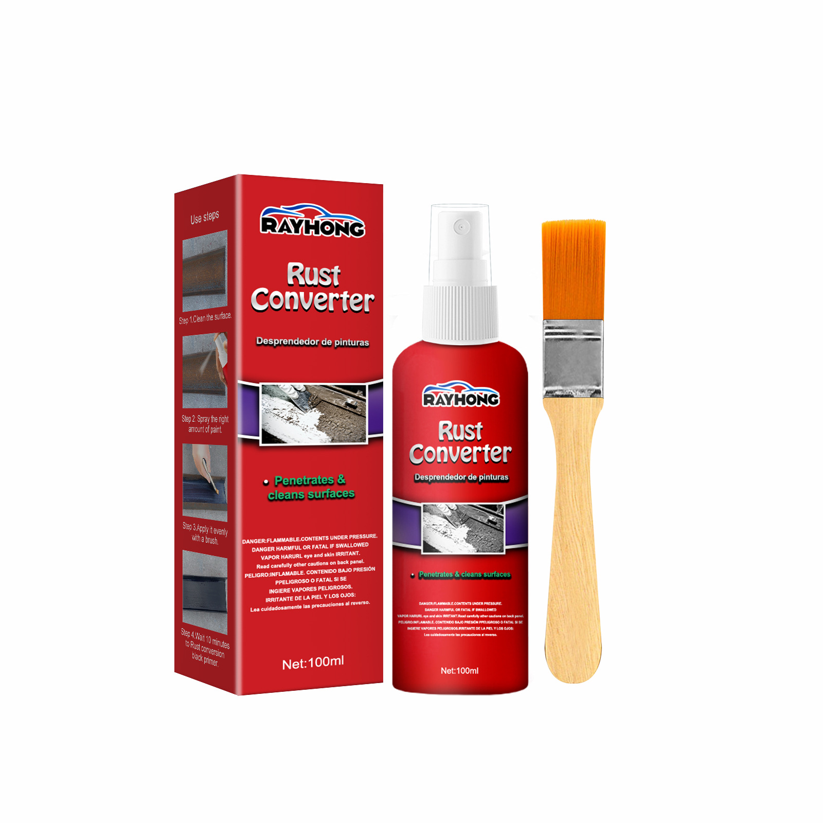 Rayhong Derusting Spray Car Rust Remover Car Rust Inhibitor Rusts