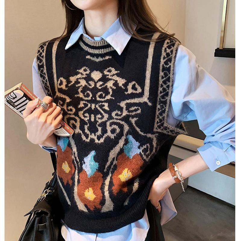 Knitted Vest Women New Korean Version Outerwear Fur Vest