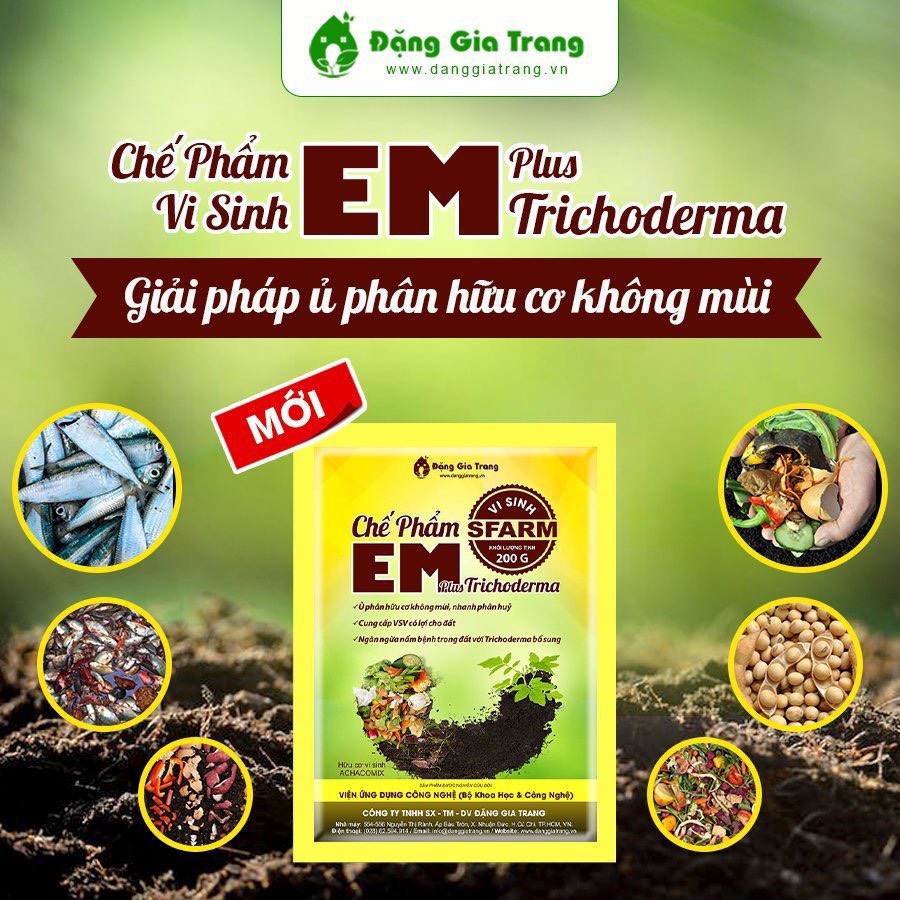 Men vi sinh Emzeo, Emic, EM khử mùi hôi phân cá, ủ đậu tương, rác thải sinh hoạt, rác nhà bếp và ủ phân bón hữu cơ