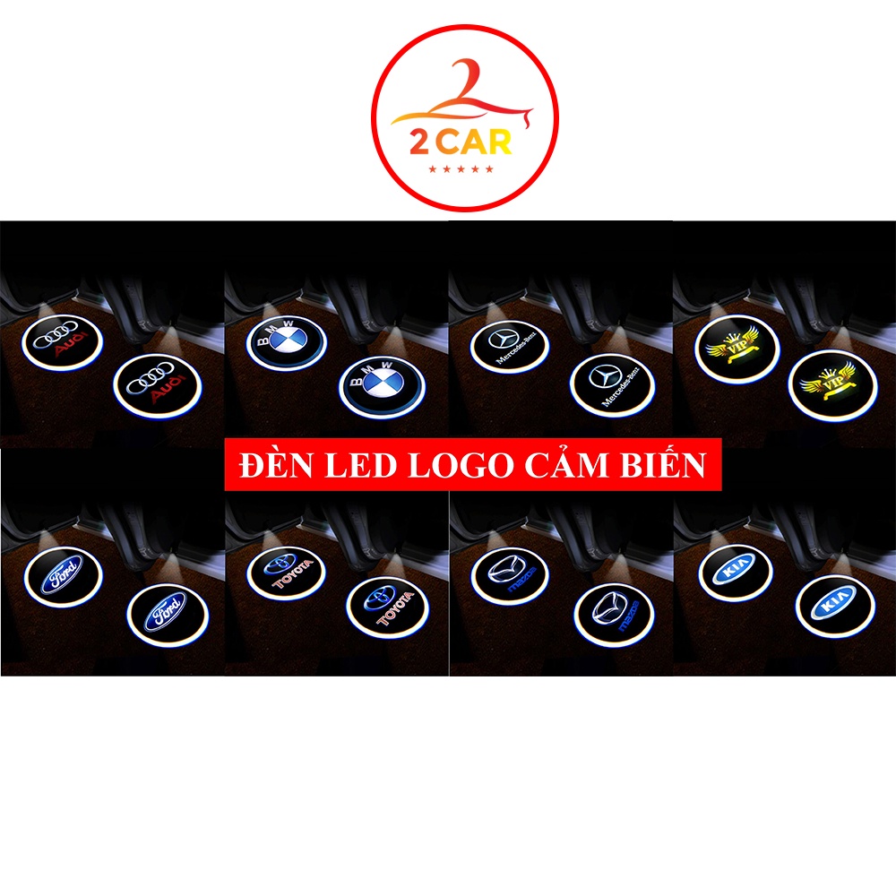 Bộ 2 đèn led cảm biến gắn cửa xe ô tô, đèn led soi cửa xe ô tô