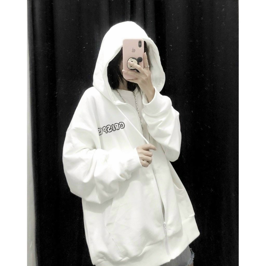 Áo Khoác hoodie CRISPUS Nỉ Ngoại Form Rộng Khóa Kéo, Có trước siêu xinh, mũ siêu to, Áo Khoác giá rẻ chất lượng
