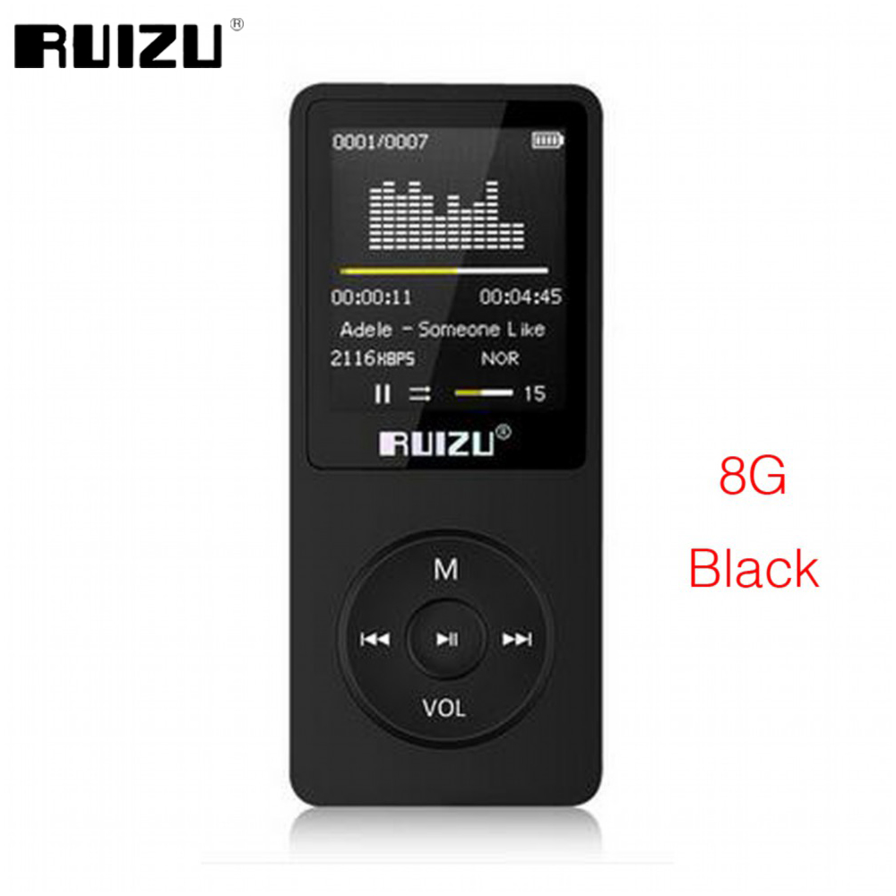 Ruizu X02 MP3 Player Ultrathin 4GB 8GB 16GB Optional Music Player With