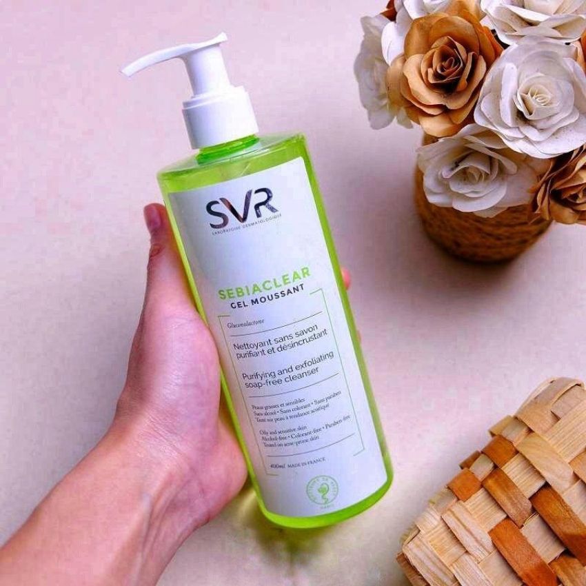 Sữa rửa mặt cho da dầu mụn, nhạy cảm svr sebiaclear 400ml_nian