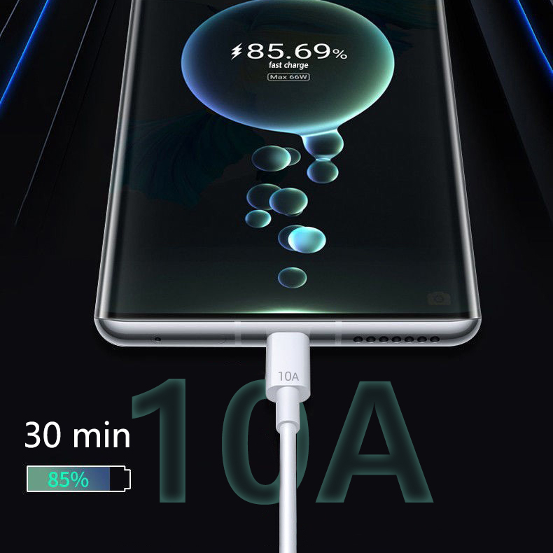 10A 120W Loại C siêu nhanh cáp sạc dữ liệu tương thích với Samsung Xiaomi Huawei dây dữ liệu 1/1.5/2M cáp USB sạc nhanh
