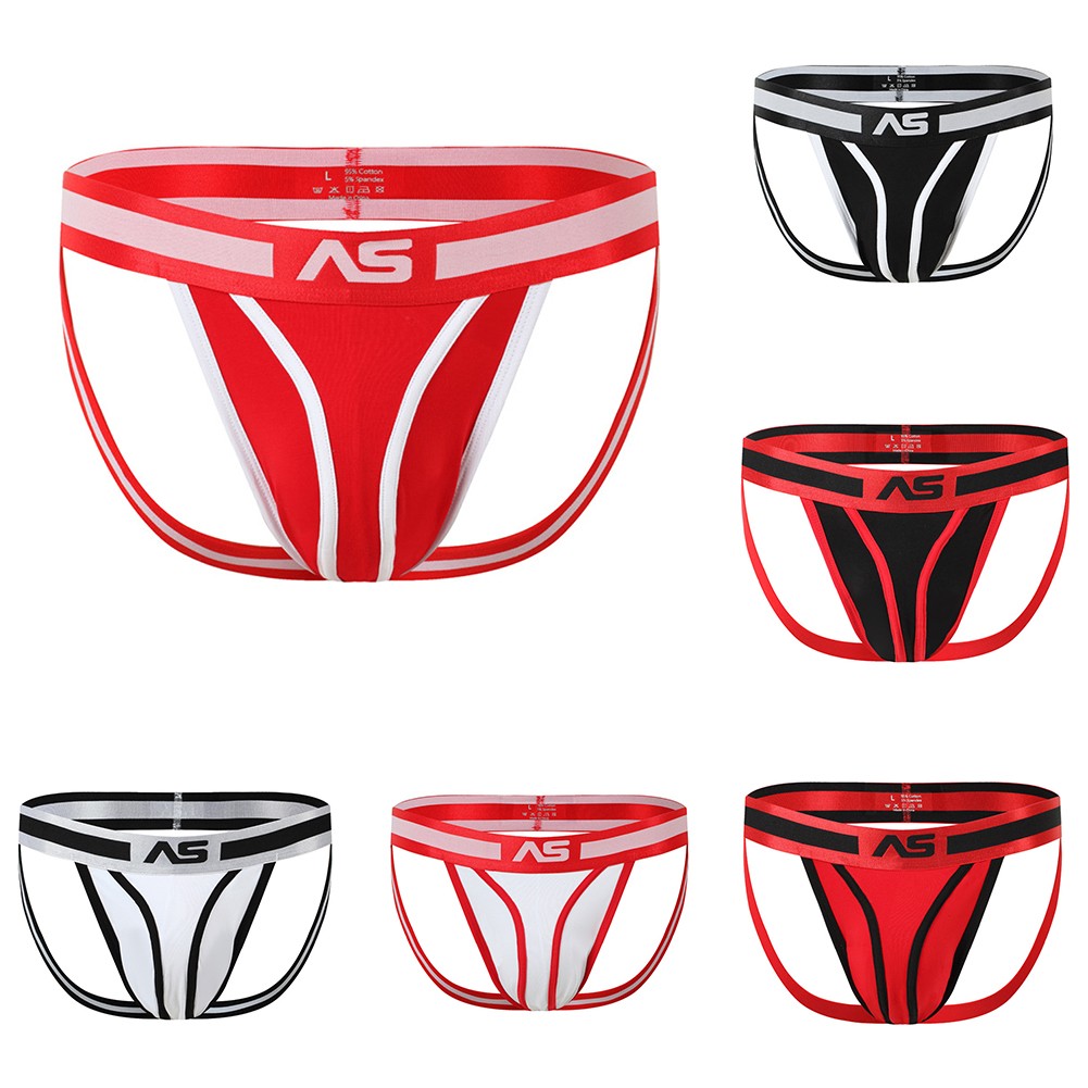 【MOMLOVE】 Breathable Mens Jock Strap Underwear Backless Jockstrap Briefs Male G String