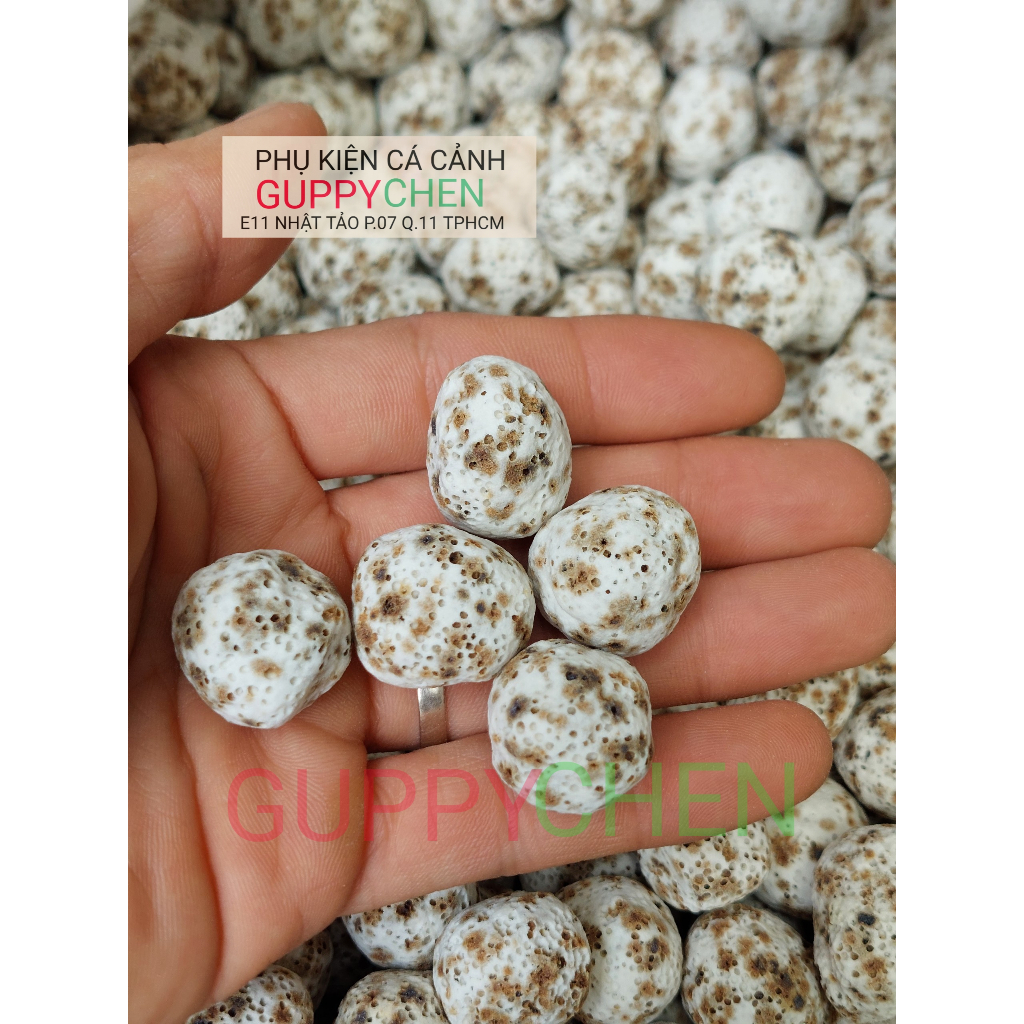 [100gram] Sứ Bi Muối Tiêu - Vật Liệu Lọc Nước Bể Cá