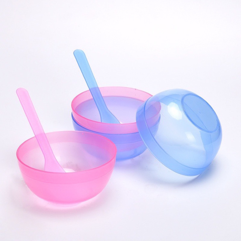 Bộ Trộn Mặt Nạ 3 Món : Chén nhựa+ Que Trộn + Cọ