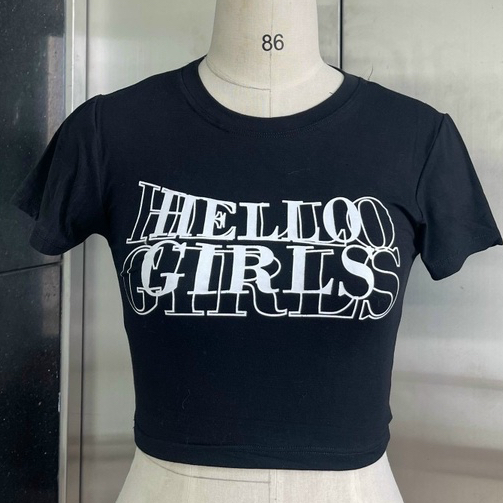 [FREESHIP + VOUCHER] Áo thun croptop HELLO GIRLS