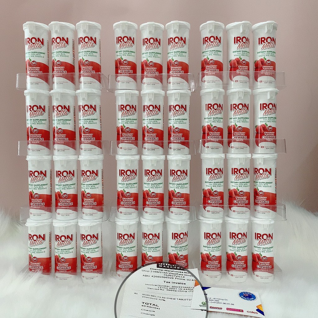 Viên ngậm bổ sung sắt Iron Melts Chewable