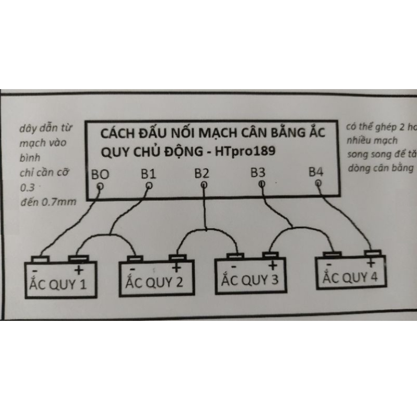 mạch cân bằng ắc quy chủ động (24v-36v-48v) - HTPRO189 (hàng chất lượng)