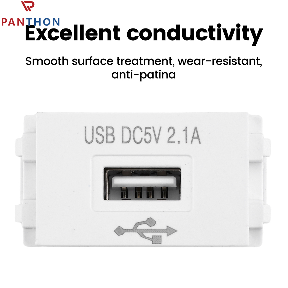 PANTHON 128 Type USB Power Module 220V Socket 5V 2.1A Mobile Phone Charging Module Switch Adapter PCB Charging Module