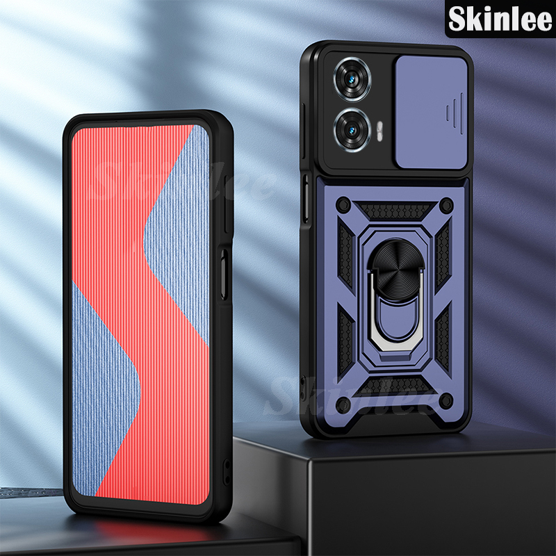 Phone case For Motorola Moto G35 Back cover Hard Armor Shockproof Camera Protection Bracket Navigation Holder Ring cover for For Moto G35 Cover cases.