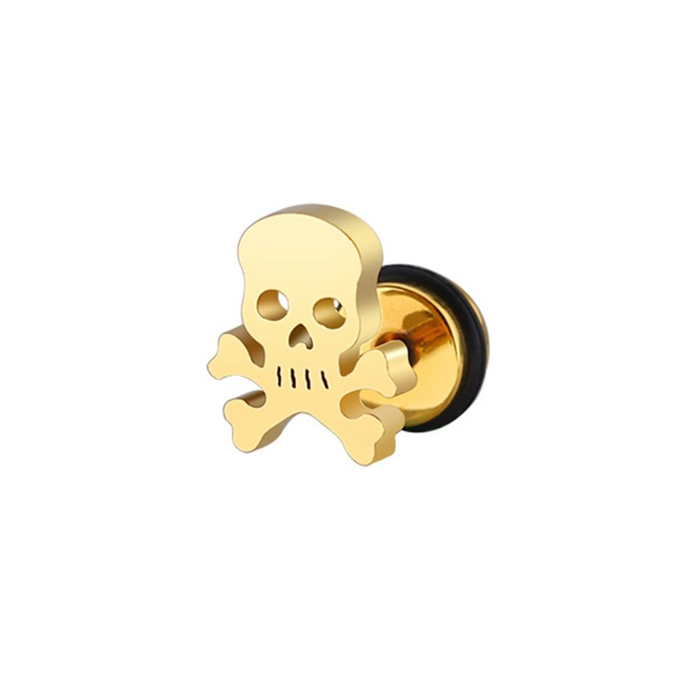 MANKIESUN Temperament Personality Stainless Steel Female Stud Earring Male Skull Earring Korean Style Earring Men Earring Fashion Jewelry