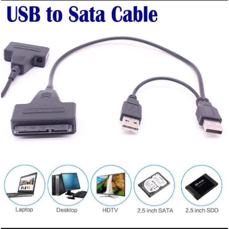 Kabel SATA to USB 3.0 HDD SSD Adaptor 30cm 2.5 Inch Adapter Eksternal ...