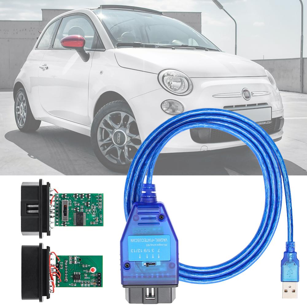 【New Arrival】ECUSCAN USB Diagnostic Interface FT232RL Chip OBD2 Code Reader with 4 Way Switch Car ECU Scan Tool for VAG KKL Fiat