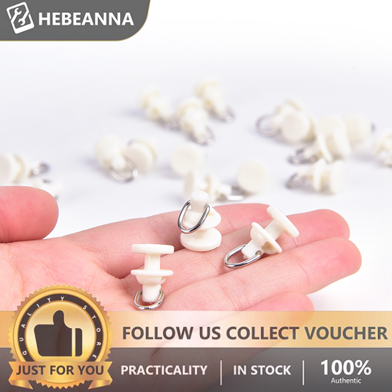 Hebeanna 20pcs Curtain Track Glider Rail Curtain Hook Rollers Curtain Tracks Accessories