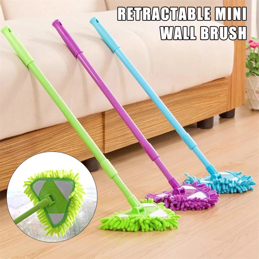 Multifunctional 180 Degree Rotatable Adjustable Triangle Cleaning Mop / Chenille Replacement Head Tile Floor Cleaning Brushes Household Clean Tool