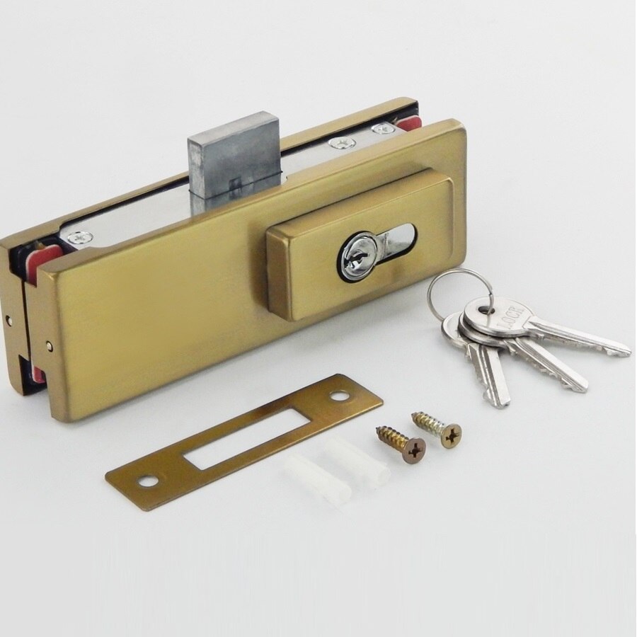 Frameless Glass Door Floor Lock Latch With Keys Commercial Entry