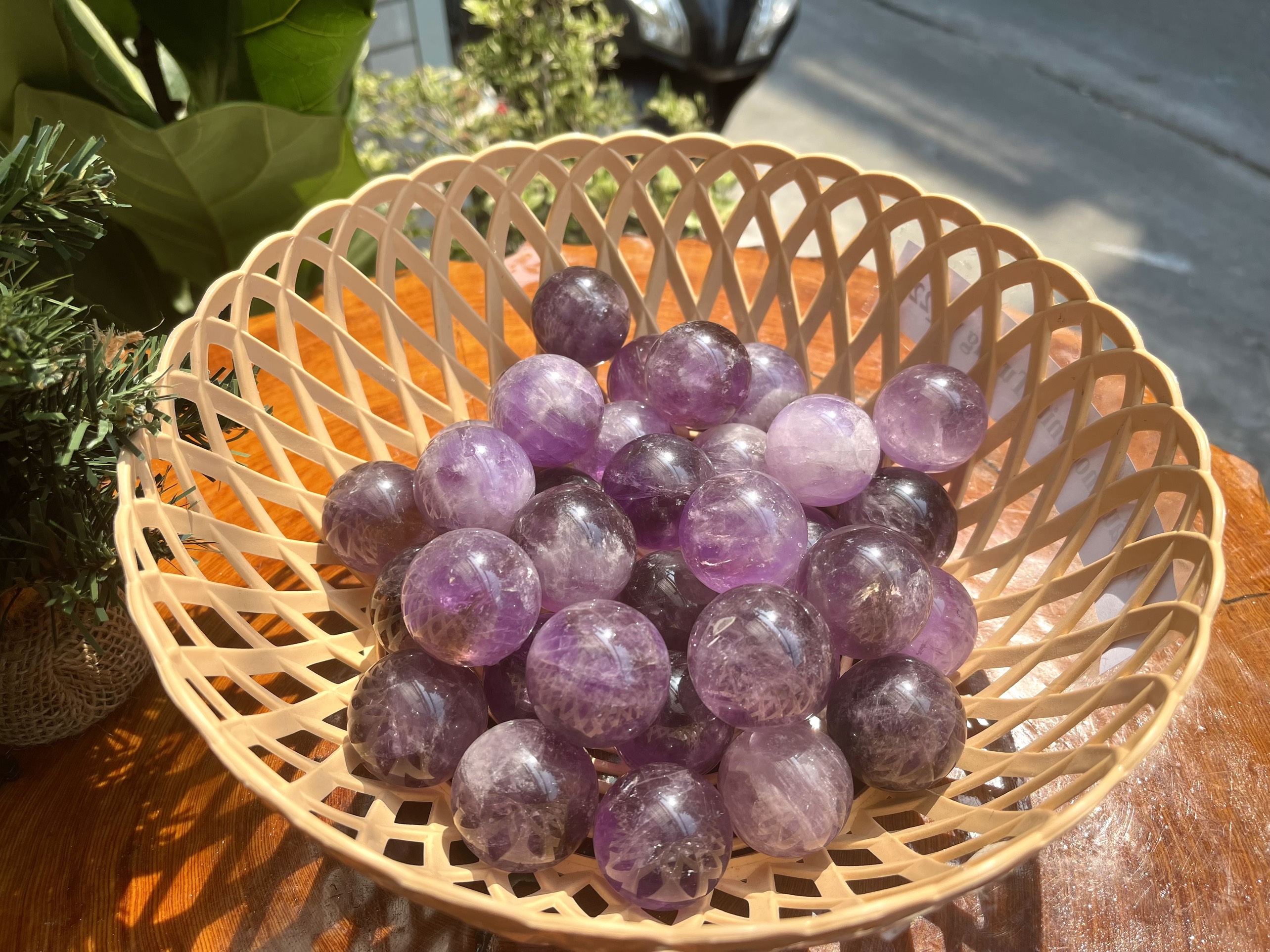 Bi cầu phong thủy thạch anh tím | bi cầu thanh tẩy, tarot, sưu tầm | cada decor