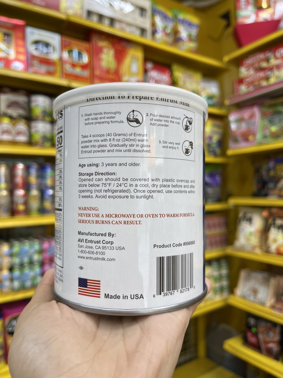 [DATE MỚI] Sữa Bột Tiểu Đường Entrust 400g - Chính Hãng Mỹ