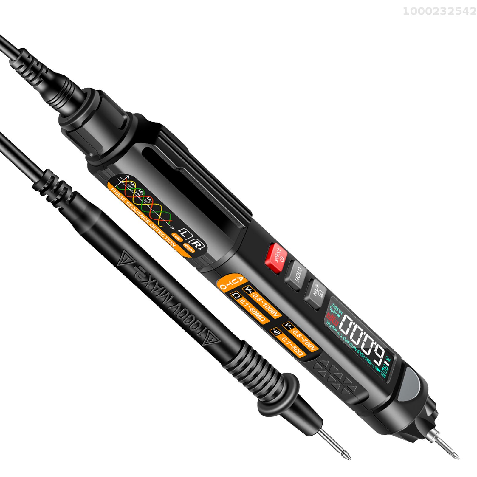 Nanwei aneng A3009 Bút Mini vạn năng với giọng nói phát sóng 6000 đếm Vôn kế va đảo ngược màn hình LCD đèn pin Bộ dò NCV cho điện áp kháng điện dung nhiệt độ ON/OFF Diode trình tự pha đo lường
