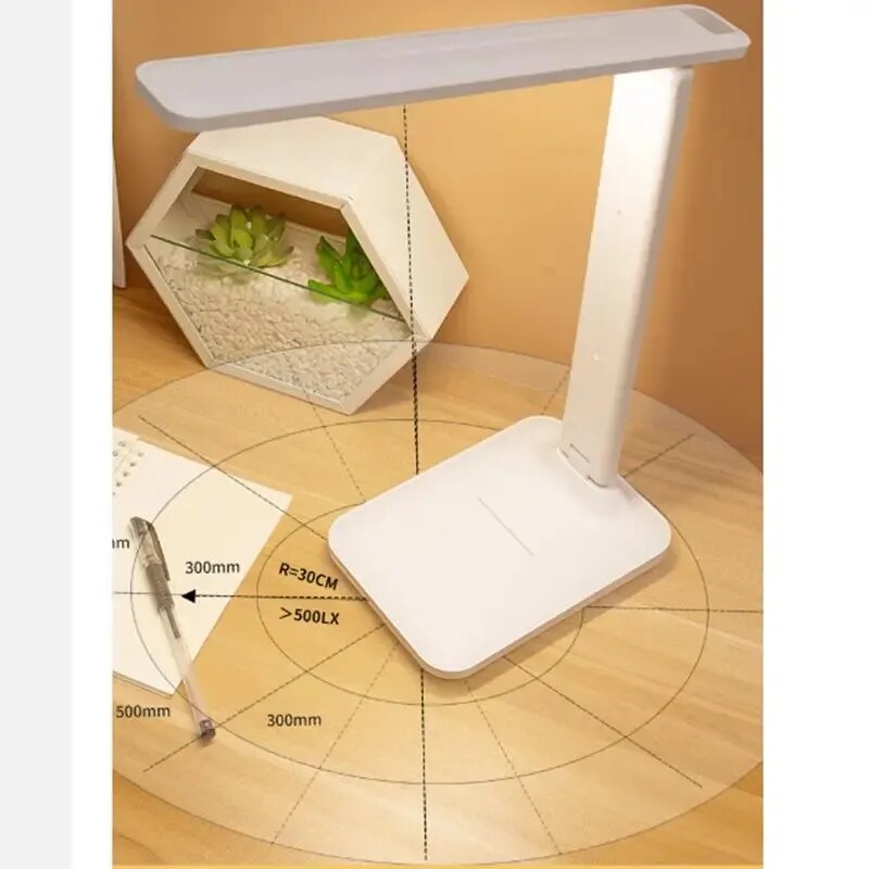 Led Eye Protection Desk Lamp Touch Dimming Bendable Table Lamp USB Charging Stand Light Student Dormitory Bedroom Bedse Light