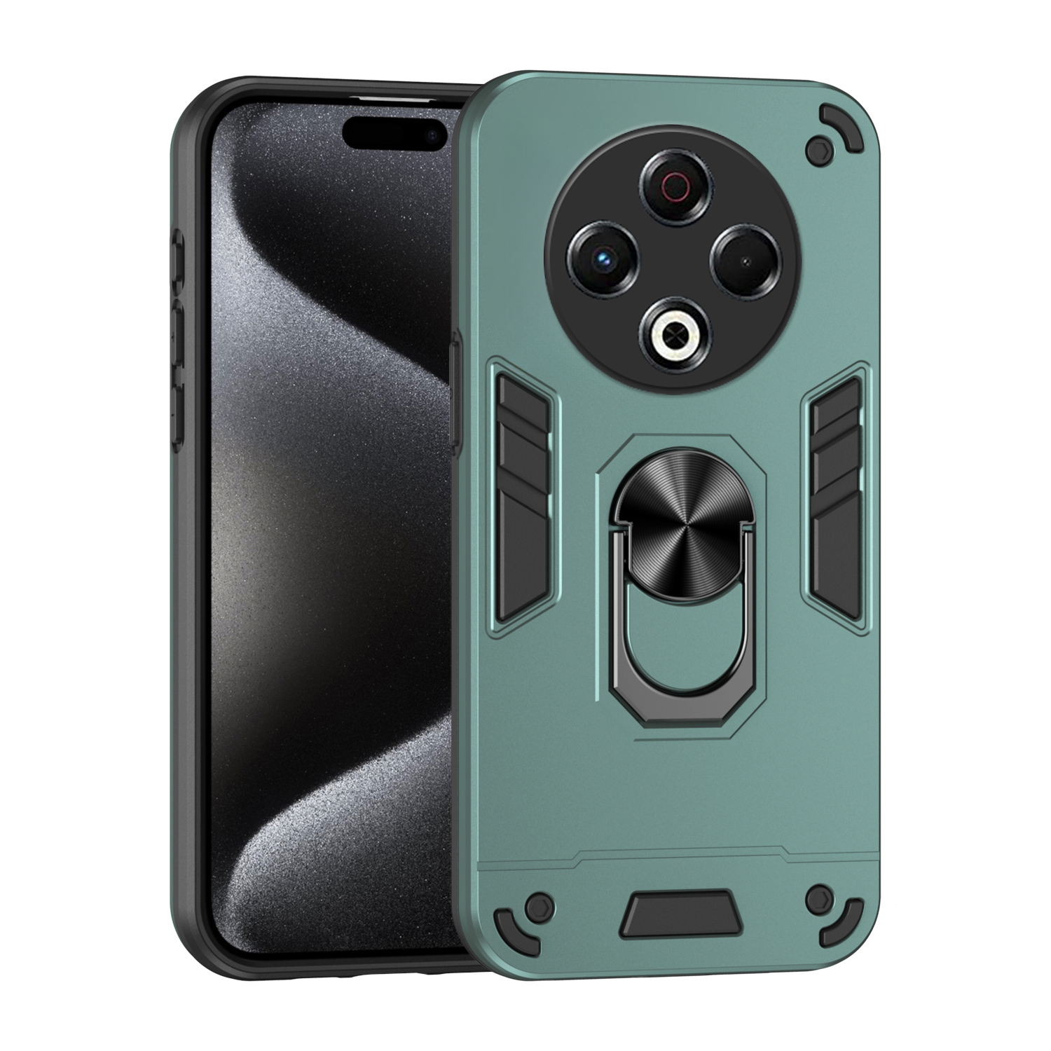 For infinix Hot 50 Pro case Shockproof Armor Stand with Holder Car adsorb Ring Back cover For infinix Hot 50 Pro Back cover Phone Cases. 