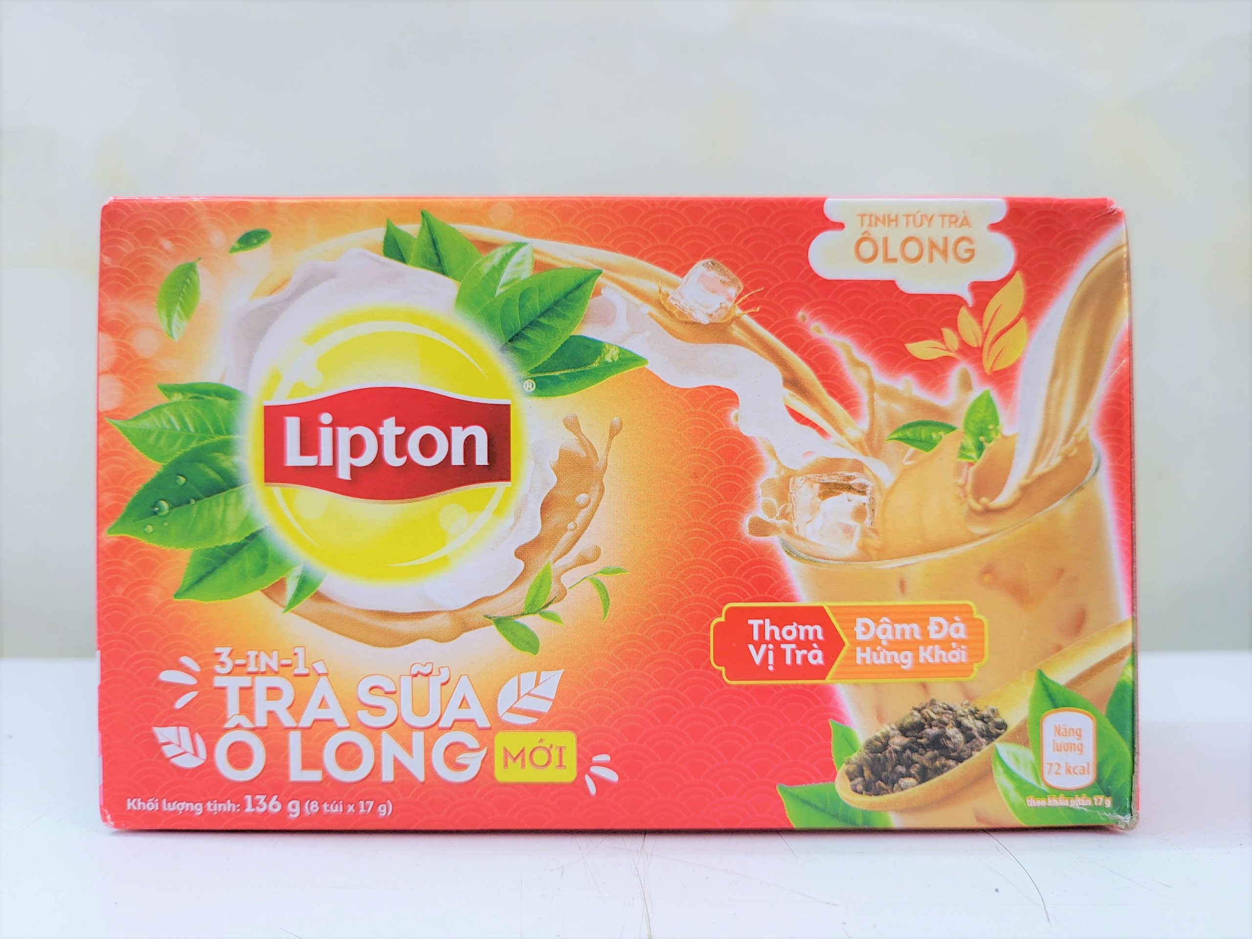 [HỘP ĐỎ 136g] TRÀ SỮA Ô LONG [VN] LIPTON 3 in 1 Oolong milk tea