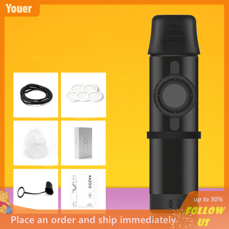 1 cái sáo kazu nhựa hợp kim Kazoo chuyên nghiệp nhạc cụ gió gỗ Đồ chơi nhạc gỗ