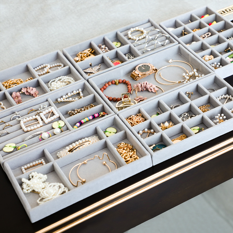 Jewelry Storage Box Ring Earring Bracelet Display Drawer Organizer