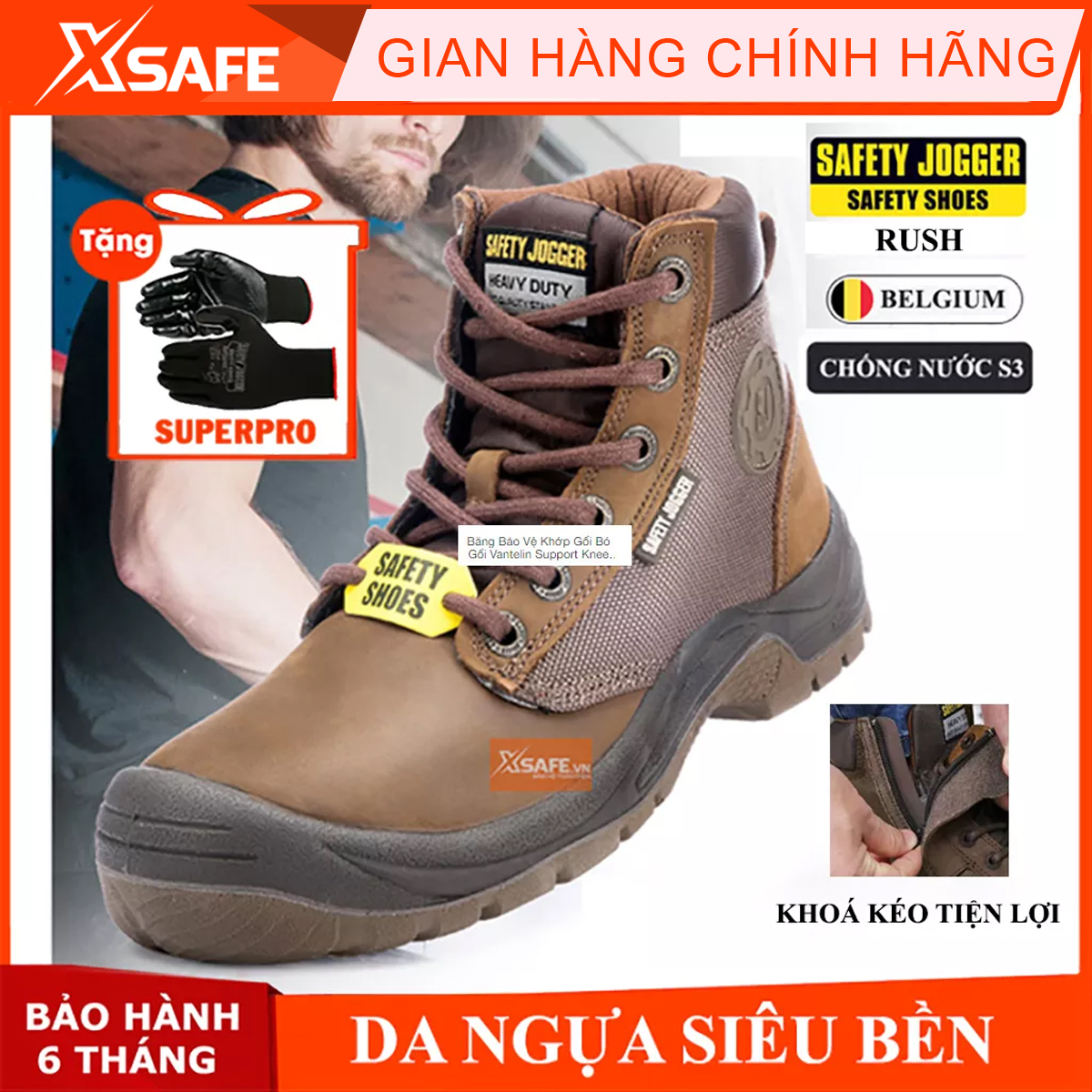 Labor protection shoes male jogger rush S3 zippered hips, horse leather super durable, anti-water, anti-proofing, anti-slip shoes works, factory Stock designs high-end sports [xsafe] [Xtool]