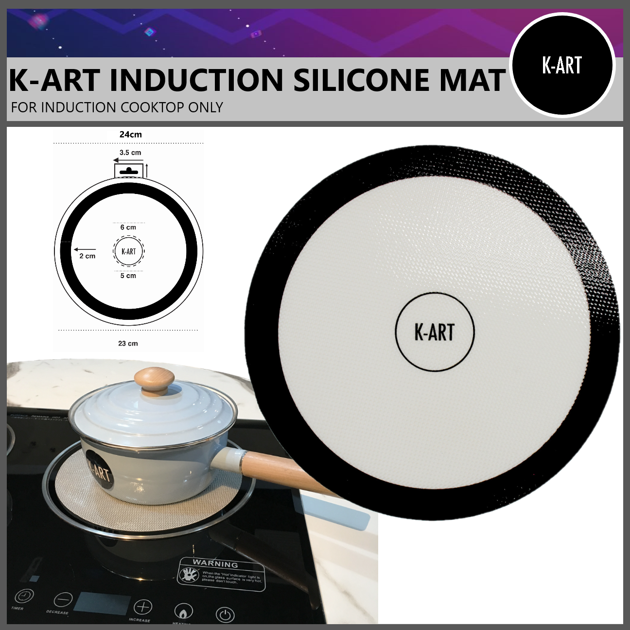 Few Stocks Left ] K-ART INDUCTION COOKTOP Protective Cover