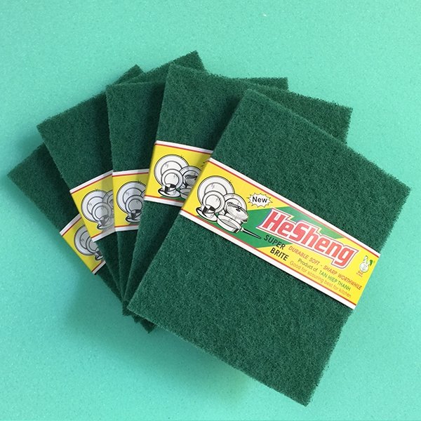 Set 3 Miếng rửa chén nhám màu xanh
