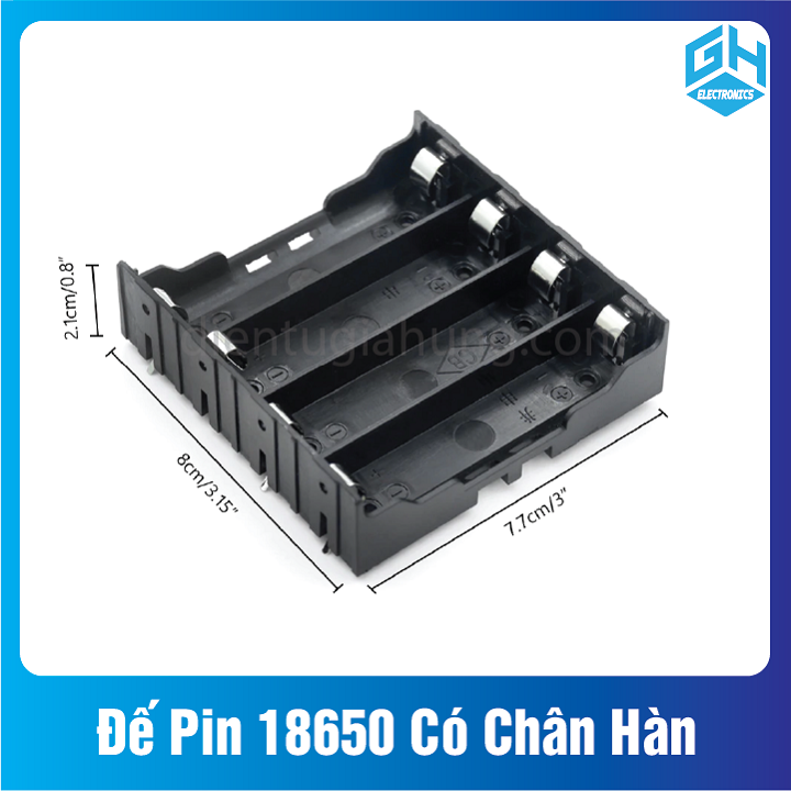 Đế Pin 18650 Có Chân Hàn