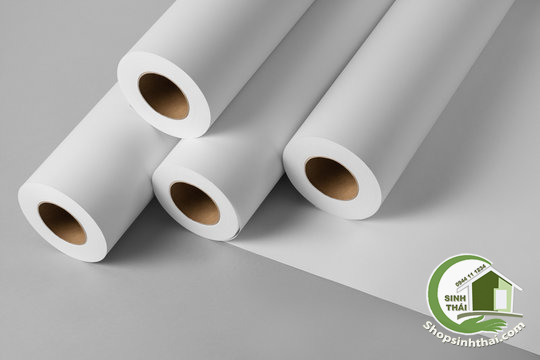 Cuộn giấy dán tường decal màu trắng nhám