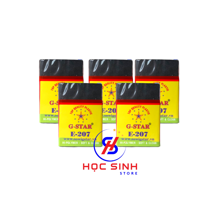 Combo 10 Cái Gôm Bút Chì G-Star E207 Chất Lượng Cao ( Trắng, đen )