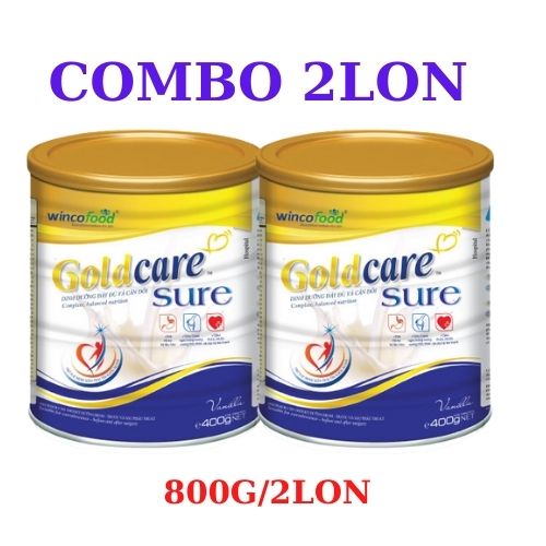 COMBO 2 LON Sữa bột Wincofood GoldCare Sure 400g dinh dưỡng đầy đủ và cân
